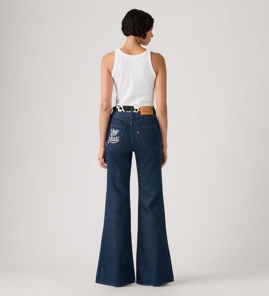 Levi's® x Toy Story Women's Ribcage Bell Jeans - Indigo Cow Print