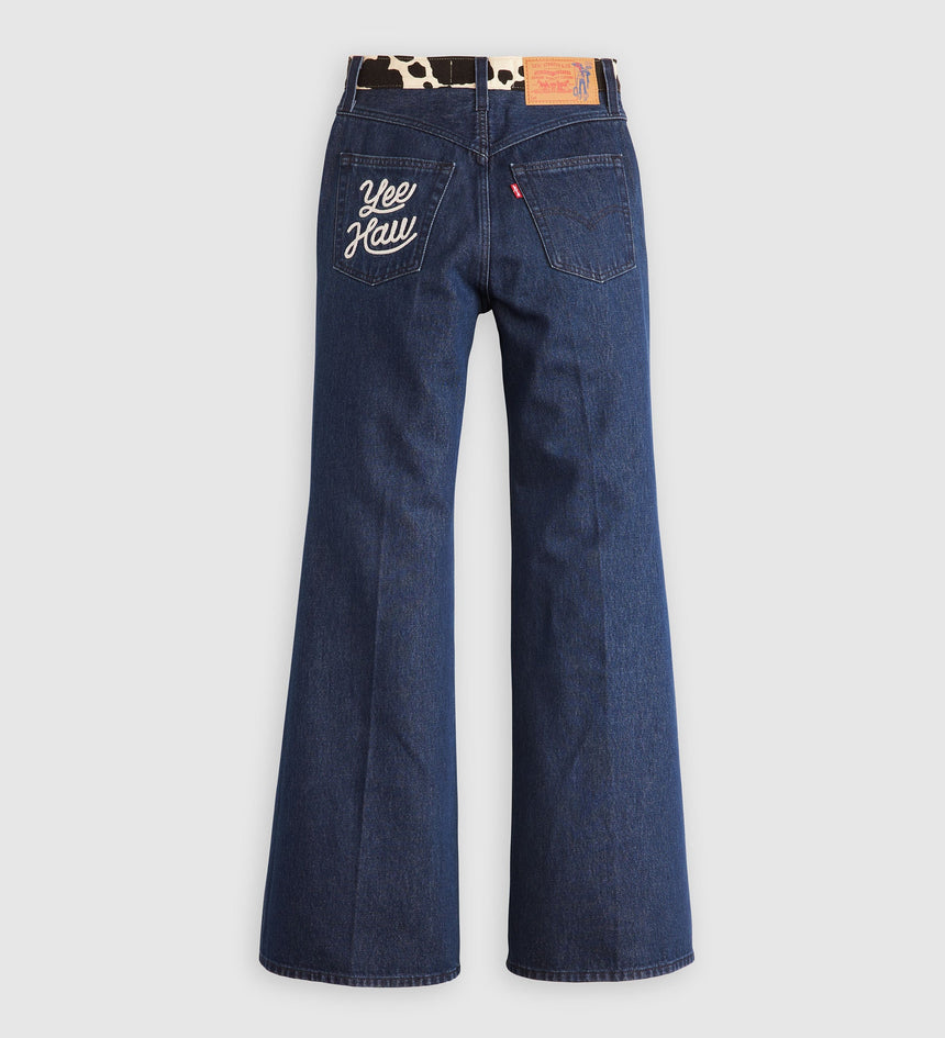 Levi's® x Toy Story Women's Ribcage Bell Jeans - Indigo Cow Print