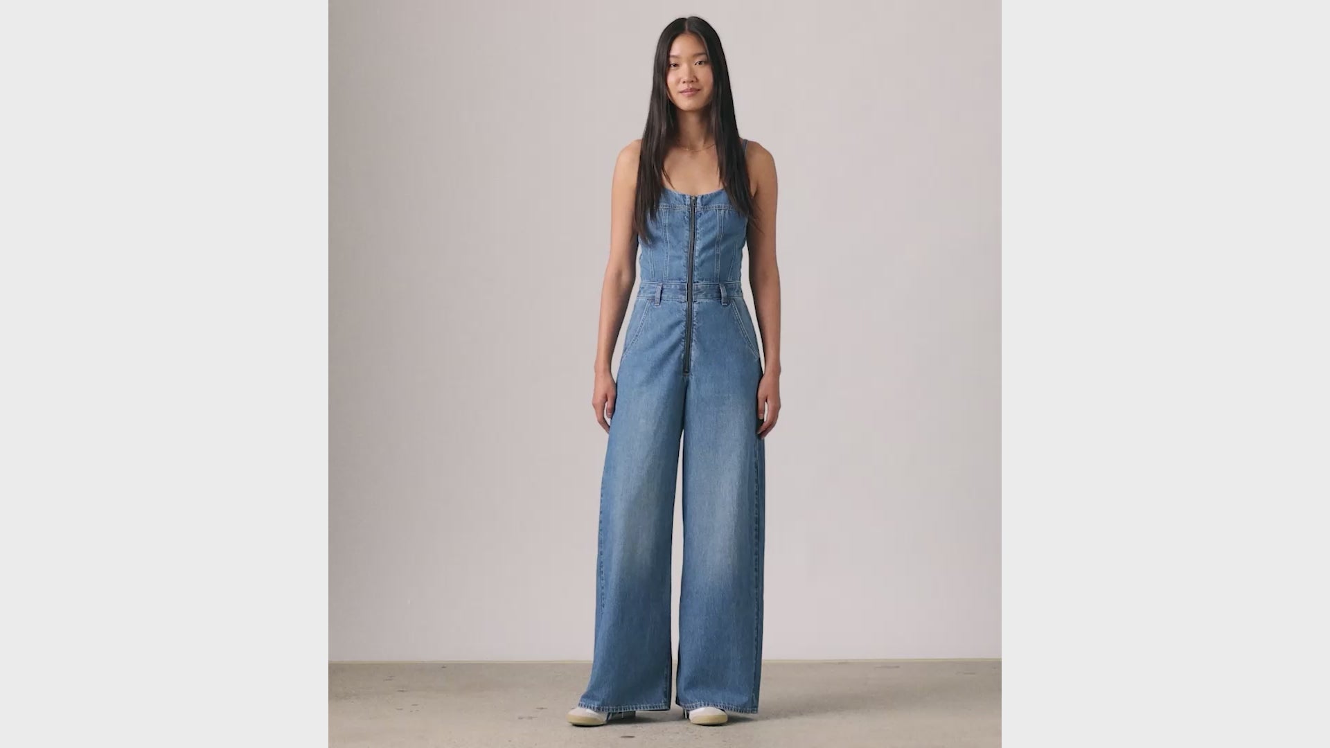Levi's® Women's Bustier Jumpsuit - Light Indigo | Levi's SG