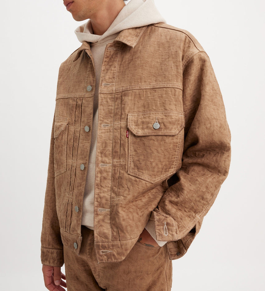 Stussy & Levi's® Jacquard Trucker Jacket - Brown - Neutral | Levi's SG